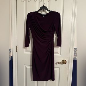 American Living plum 3/4 sleeves dress size 2